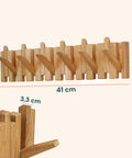 Appendiabiti da Parete in Legno con 6 Ganci Ribaltabili a Scomparsa