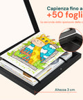 Set 2 Cornici Espositive A4 Apribili da Parete con Vetrina e Chiusura Magnetica
