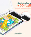 Set 2 Cornici Espositive A4 Apribili da Parete con Vetrina e Chiusura Magnetica