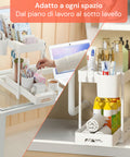 Organizer Multiuso 40x21,5x37cm con Ripiani e Accessori Inclusi