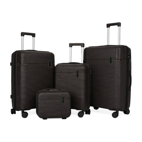 Set 3 Trolley Rigidi da Viaggio + Beauty Case con 4 Ruote Multidirezionali (56-66-76 cm)