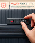 Set 3 Trolley Rigidi da Viaggio + Beauty Case con 4 Ruote Multidirezionali (56-66-76 cm)