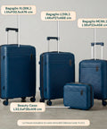 Set 3 Trolley Rigidi da Viaggio + Beauty Case con 4 Ruote Multidirezionali (56-66-76 cm)