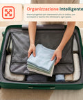 Set 3 Trolley Rigidi da Viaggio + Beauty Case con 4 Ruote Multidirezionali (56-66-76 cm)