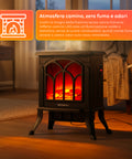 Camino Elettrico Decorativo 1500W con Termostato – Stufa Persefone