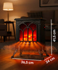 Camino Elettrico Decorativo 1500W con Termostato – Stufa Persefone