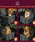 Seggiolino Auto per Cani Piccoli 39x39 H28cm Robusto con Gancio di Sicurezza