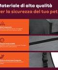Seggiolino Auto per Cani Piccoli 39x39 H28cm Robusto con Gancio di Sicurezza