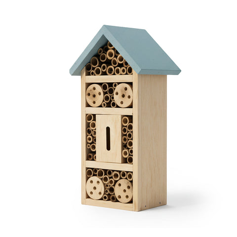 Maison à insectes de jardin en bois de bambou – 6 compartiments