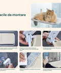 Letto da Finestra per Gatti – Amaca Pieghevole Fino a 10kg di Portata