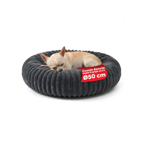 Cuccia Donut Morbida e Confortevole per Cani e Gatti Varie Taglie e Colorazioni