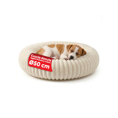 Cuccia Donut Morbida e Confortevole per Cani e Gatti Varie Taglie e Colorazioni