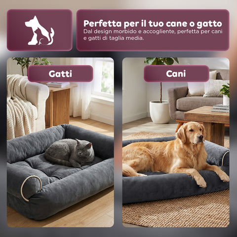 Cuccia Divano Morbida per Cani e Gatti Varie Taglie e Colorazioni