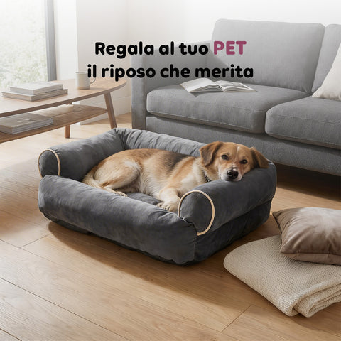 Cuccia Divano Morbida per Cani e Gatti Varie Taglie e Colorazioni