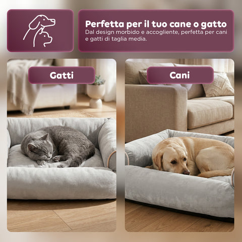 Cuccia Divano Morbida per Cani e Gatti Varie Taglie e Colorazioni
