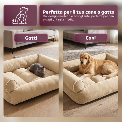 Cuccia Divano Morbida per Cani e Gatti Varie Taglie e Colorazioni