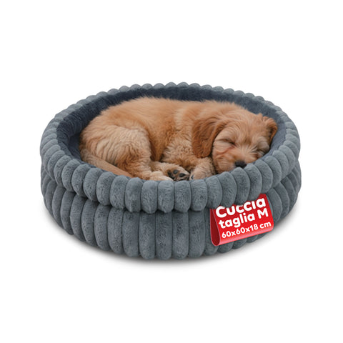 Cuccia Rotonda Antistress per Cani e Gatti Morbida e Confortevole