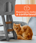 Tiragraffi per Gatti 92 cm con Cuccia, Scala e Giochi
