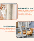 Tiragraffi per Gatti 92 cm con Cuccia, Scala e Giochi