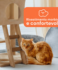 Tiragraffi per Gatti 92 cm con Cuccia, Scala e Giochi