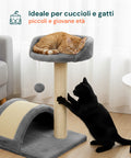 Tiragraffi per Gatti 50 cm con Arco in Sisal e Gioco Pendente