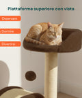 Tiragraffi per Gatti 50 cm con Arco in Sisal e Gioco Pendente