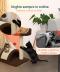Tiragraffi per Gatti 50 cm con Arco in Sisal e Gioco Pendente