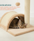 Tiragraffi per Gatti 50 cm con Arco in Sisal e Gioco Pendente