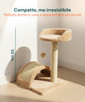 Tiragraffi per Gatti 50 cm con Arco in Sisal e Gioco Pendente