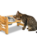 Doppia Ciotola Rialzate Regolabili 250ml per Cani e Gatti con 3 Altezze