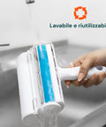 Rullo Leva Peli per Animali con Contenitore Svuotabile