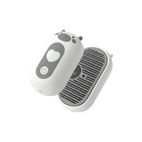 Spazzola a Vapore per Cani e Gatti Ricaricabile USB-C con Ugello Spray e Scomparto Acqua Misure 6x5x11cm