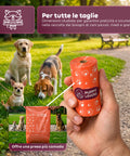 600 Sacchetti per Cani Biodegradabili per Bisogni – Formato Scorta 500+100 Omaggio – 40 Rotoli da 15 Sacchetti – Dimensioni 22x33cm Spessore 0,01 mm