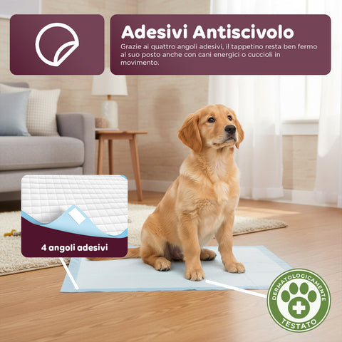 Tappetini Igienici Traversine Essential Pannolini 60×90 – Set Multi Formato con Adesivi