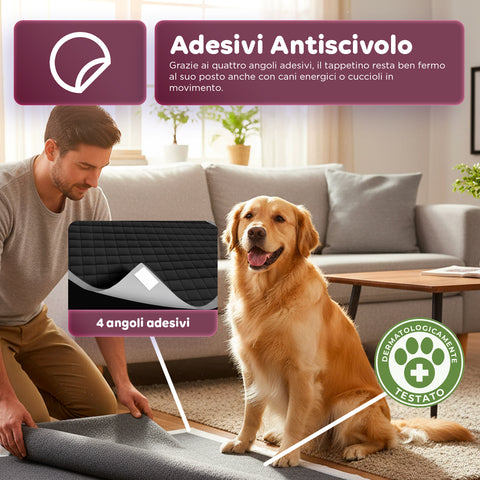 Tappetini Igienici Pannolini Traversine 60×90 cm al Carbone Attivo con Adesivi – Set Multi Formato
