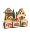 Casetta di Natale in Legno con 10 LED – Decorazione Natalizia con Personaggi
