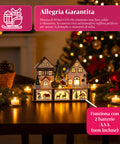 Casetta di Natale in Legno con 10 LED – Decorazione Natalizia con Personaggi