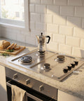 Piano Cottura 4 Fuochi A Gas In Acciaio Inox 50x58cm 220-240v