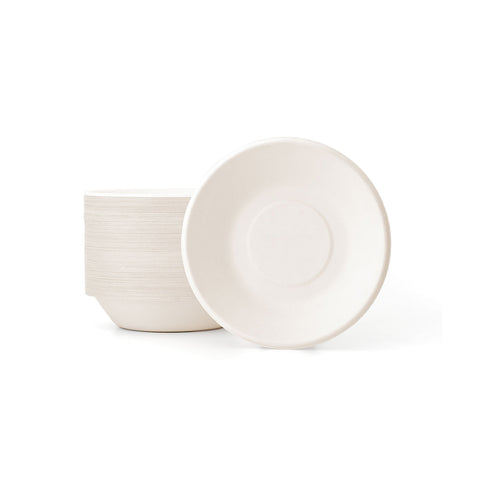 Lot de 50 Assiettes Creuses Jetables Biodégradables 21cm
