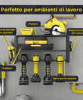 Scaffale Porta Attrezzi da Officina con Struttura Smontabile e Organizer Laterali