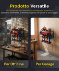 Scaffale Porta Attrezzi da Officina con Struttura Smontabile e Organizer Laterali