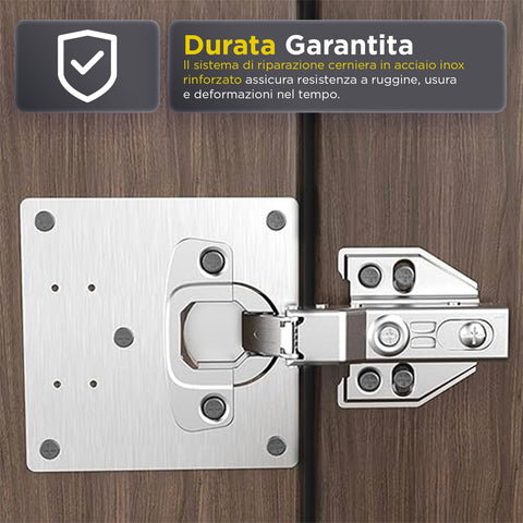 Set 16 Staffe in Acciaio Inox – Riparazione Cerniere e Mobili