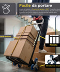Carrello Pieghevole Multiuso con 6 Ruote Girevoli a 360° e 3 Corde