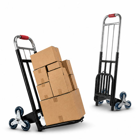 Carrello Pieghevole Multiuso con 6 Ruote Girevoli a 360° e 3 Corde