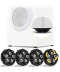 Set 4 Ruote Multidirezionali 360° con 5 Sfere Acciaio Portata 300 kg