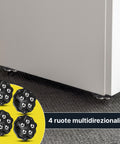 Set 4 Ruote Multidirezionali 360° con 5 Sfere Acciaio Portata 300 kg