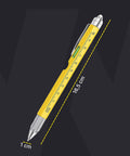 Penna Multifunzione 8 in 1 con Clip, Stilo Touch, Livella e Luce LED
