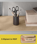 Scaffale Modulare con Struttura in Metallo e 4-5 Ripiani MDF Resistenti