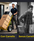 Carrello da Carico Professionale 250 kg in Acciaio - Nero con Ruote Pneumatiche Antiforo