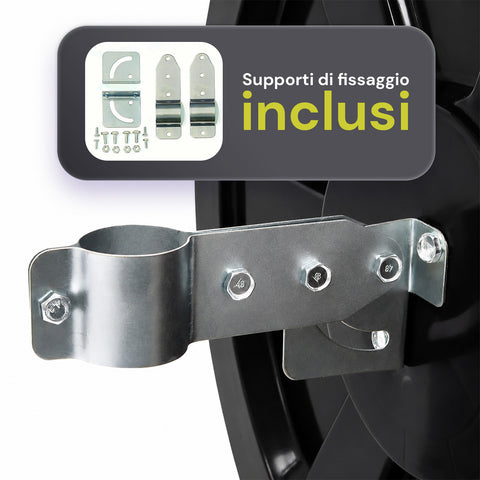 Specchio Parabolico di Sicurezza Ø60 cm con Staffe di Fissaggio